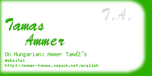 tamas ammer business card